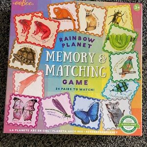 Rainbow planet memory and matching game